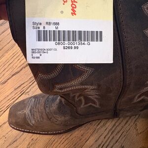 Masters Brown Embroidered Heeled Boots